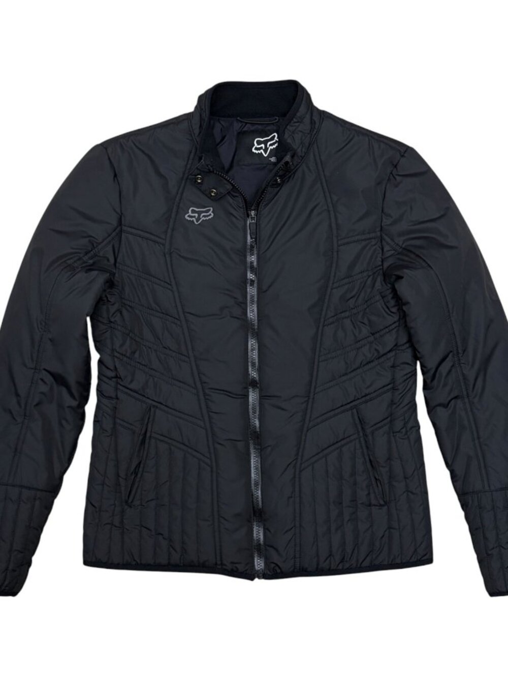 FOX RACING Puffer Jacket Black Winter Light Parka Coat Womens Medium